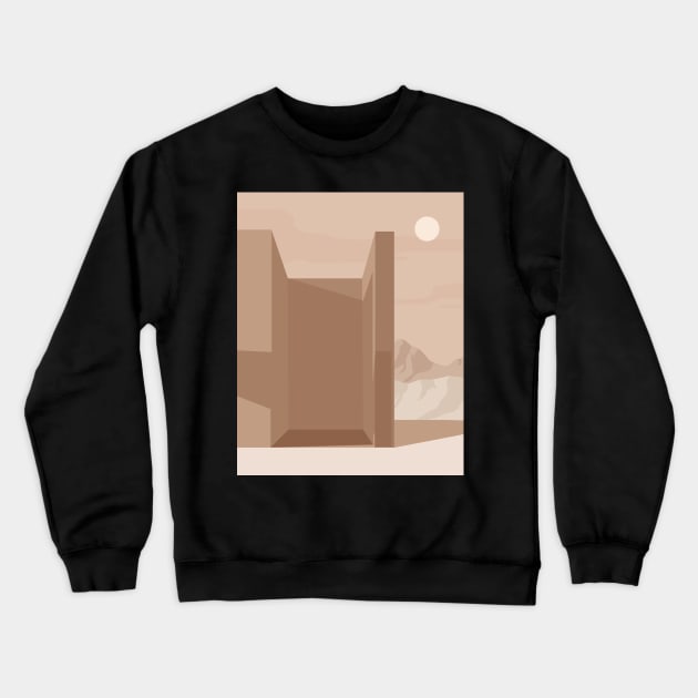 Boho Architecture Boho Aesthetic Crewneck Sweatshirt by Trippycollage